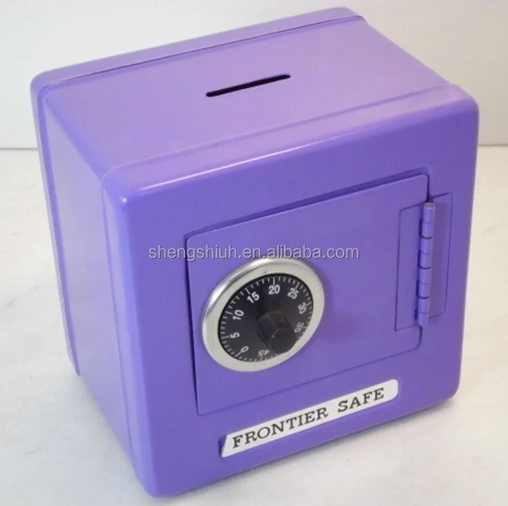 Милый металлический ящик для денег с комбинированным замком