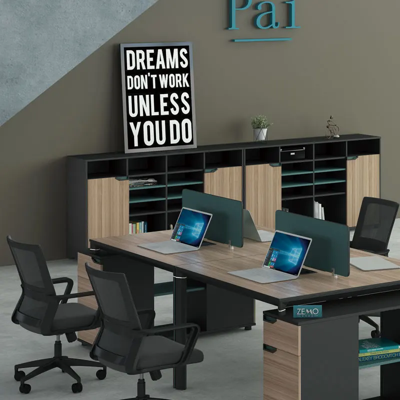 Pengpai custom design wooden rectangle office storage cabinet with door