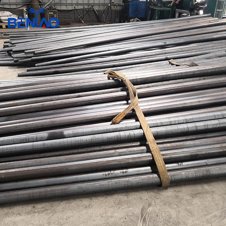 Double arm galvanized steel street lamp post led high mast light pole