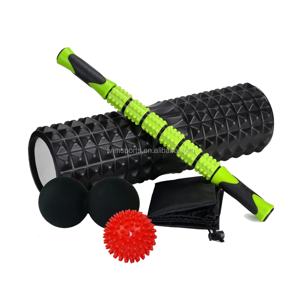 
foam roller set with massage stick and massage balls 