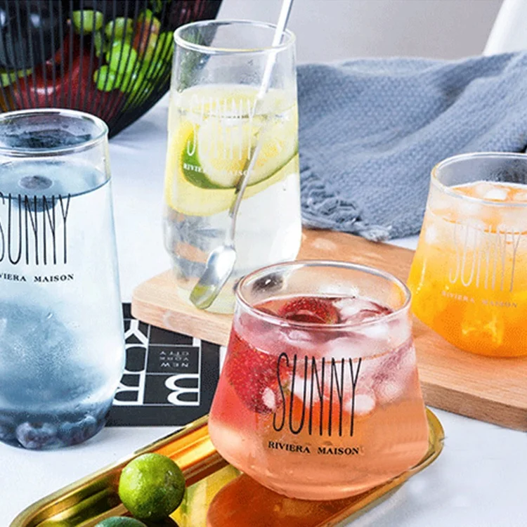 Hexagonal exquisitely customized pattern beverage glass