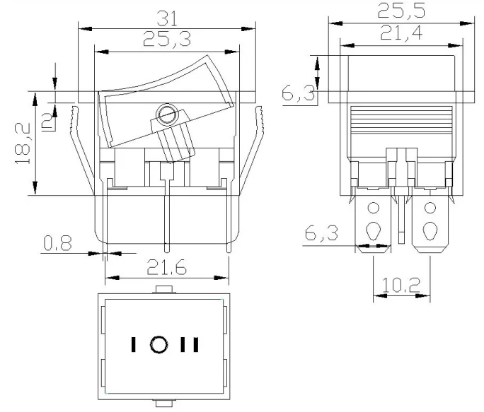 12v 250v kcd1 switch