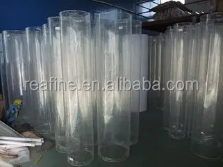 Transparent Colored Big Round New Cast Acrylic Tube , Colored Cast Acrylic Pipe