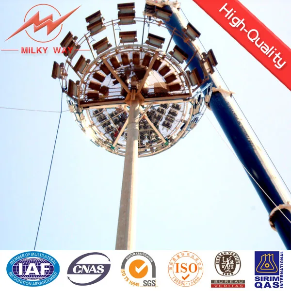 football yard telescopic cctv camera mast pole