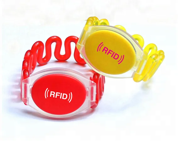 Wholesale rfid NFC NTAG216 adjustable silicone wristband waterproof