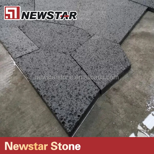 
Black basalt stone in sawn cut 