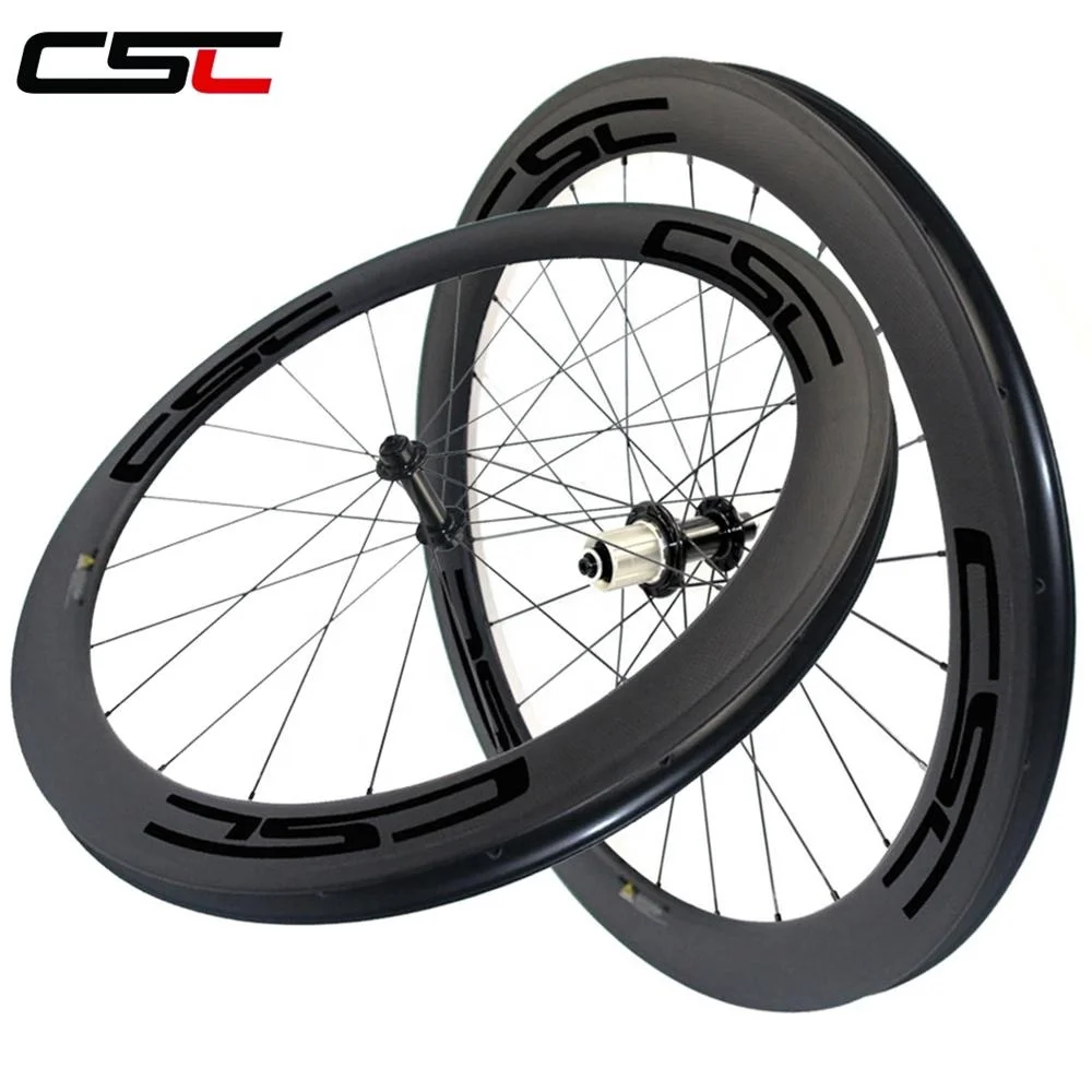 700C Full Carbon Fiber Road Wheels 24mm 38mm 50mm 60mm 88mm Depth Profile Tubular Clincher Chinese Super Light Carbon Wheelset