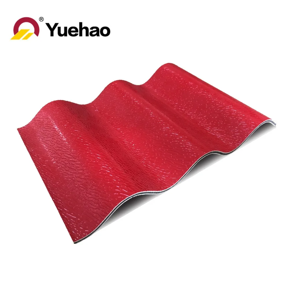 High quality hollow synthetic resin tile asa pvc corrugated colorful roofing tile