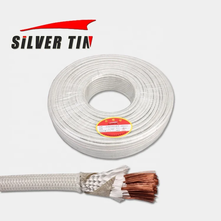 500C 600C 800C Fire resistant Mica-Glass insulated high temperature cable for induction coil heater