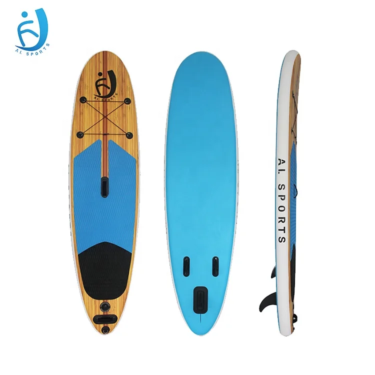 Inflatable bamboo Stand Up Sup Paddle surfboard