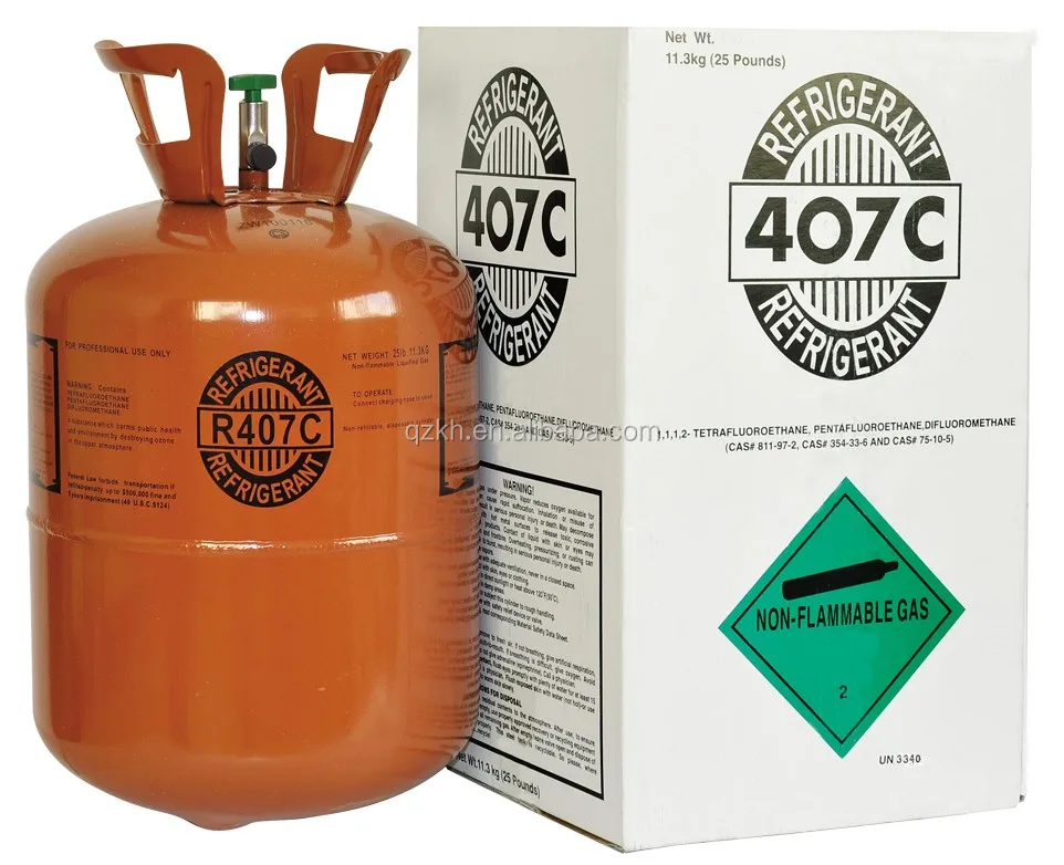 926L Packing Refrigerant Gas R407c and 11.3kg disposable cylinder