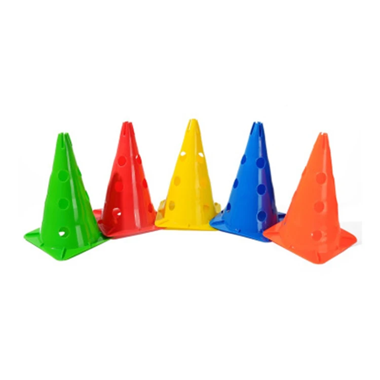 30cm Square Bottom Football Training Cone With Hole Speed Agility Sports Gym Cones Soccer Speed Training Equipment Agility Cones