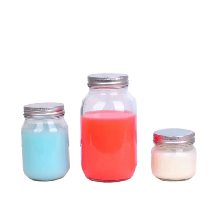 Glass Preserving Jar Set Mason Jar for Canning Food with Sliver Lid 0.25L 0.5L 1L