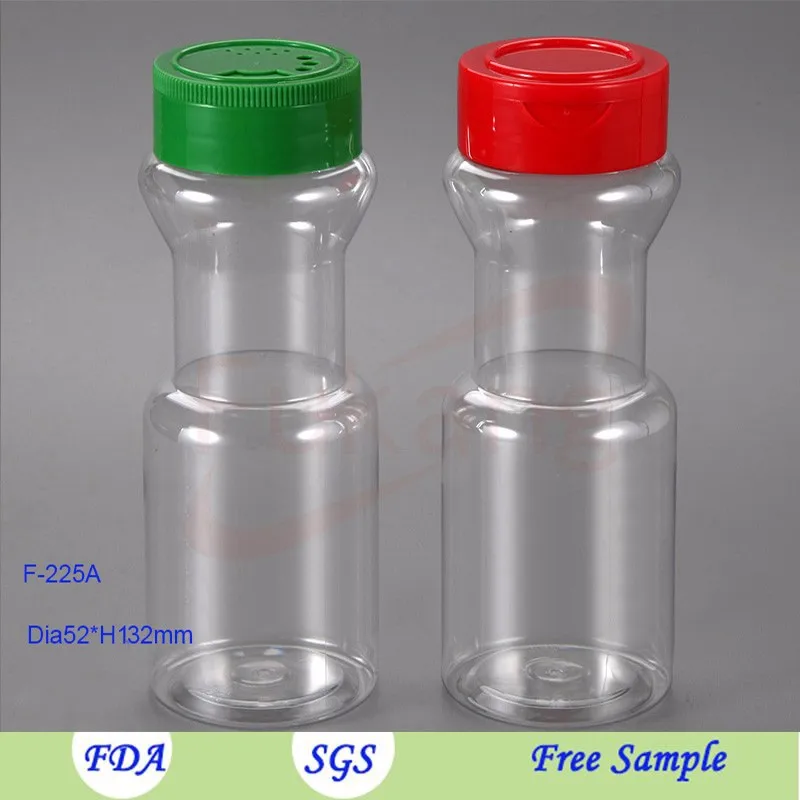 225ml spice jar wholesale empty flavor pepper plastic bottle toothpick cap