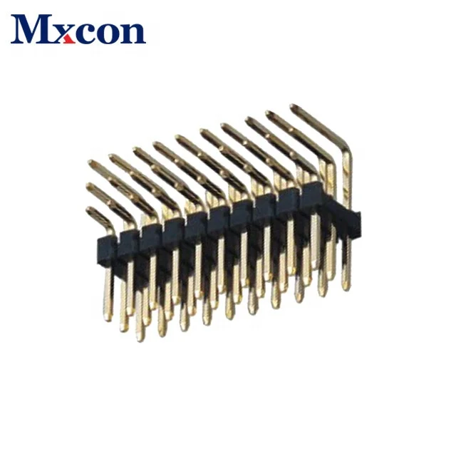 Сделано в Китае шаг 2,54 мм Тройной Ряд изгиб штыревой разъем