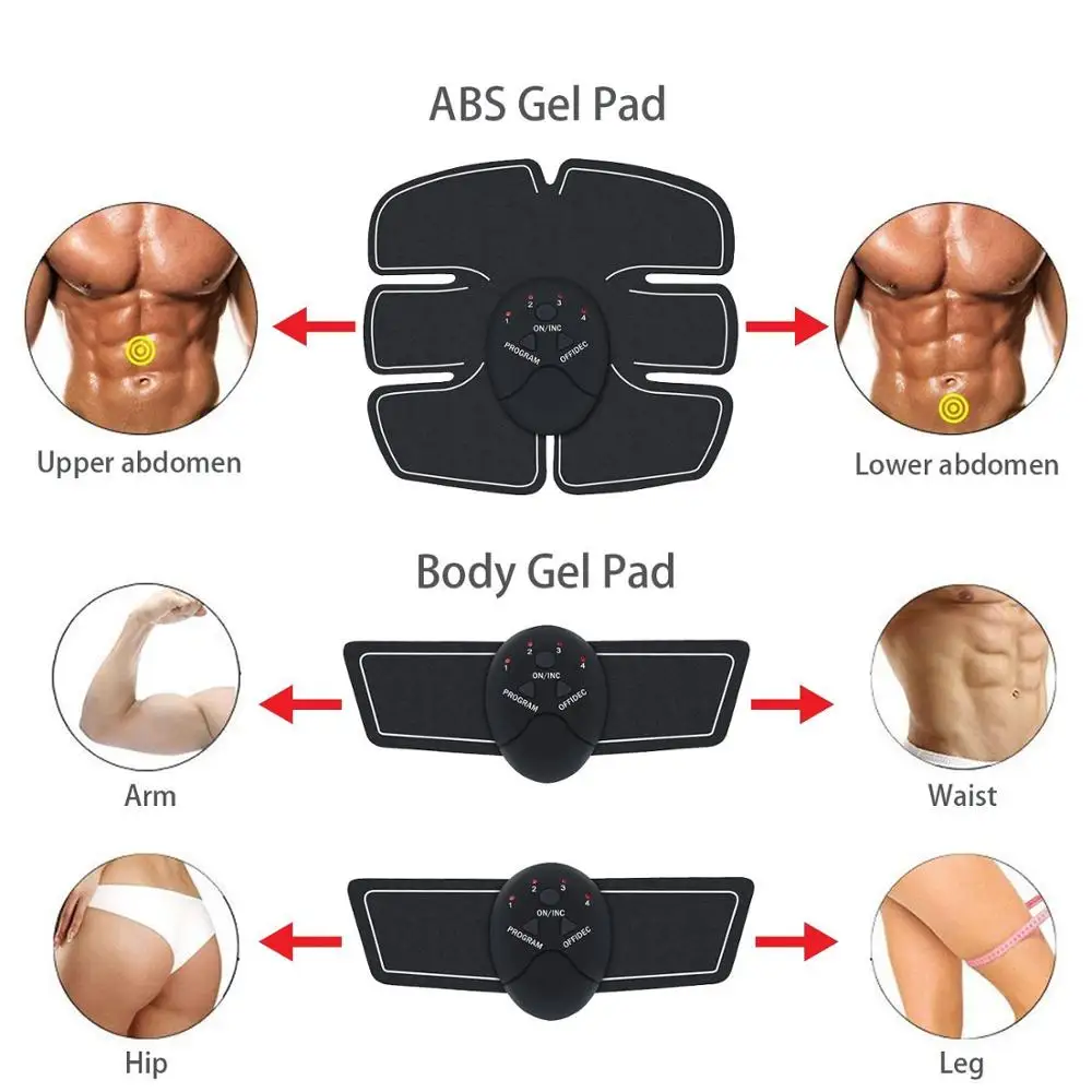 
new high quality fitness abs ems muscle training equipment weight loss machine ems for Men Women with 6 Modes and 10 Ievels 
