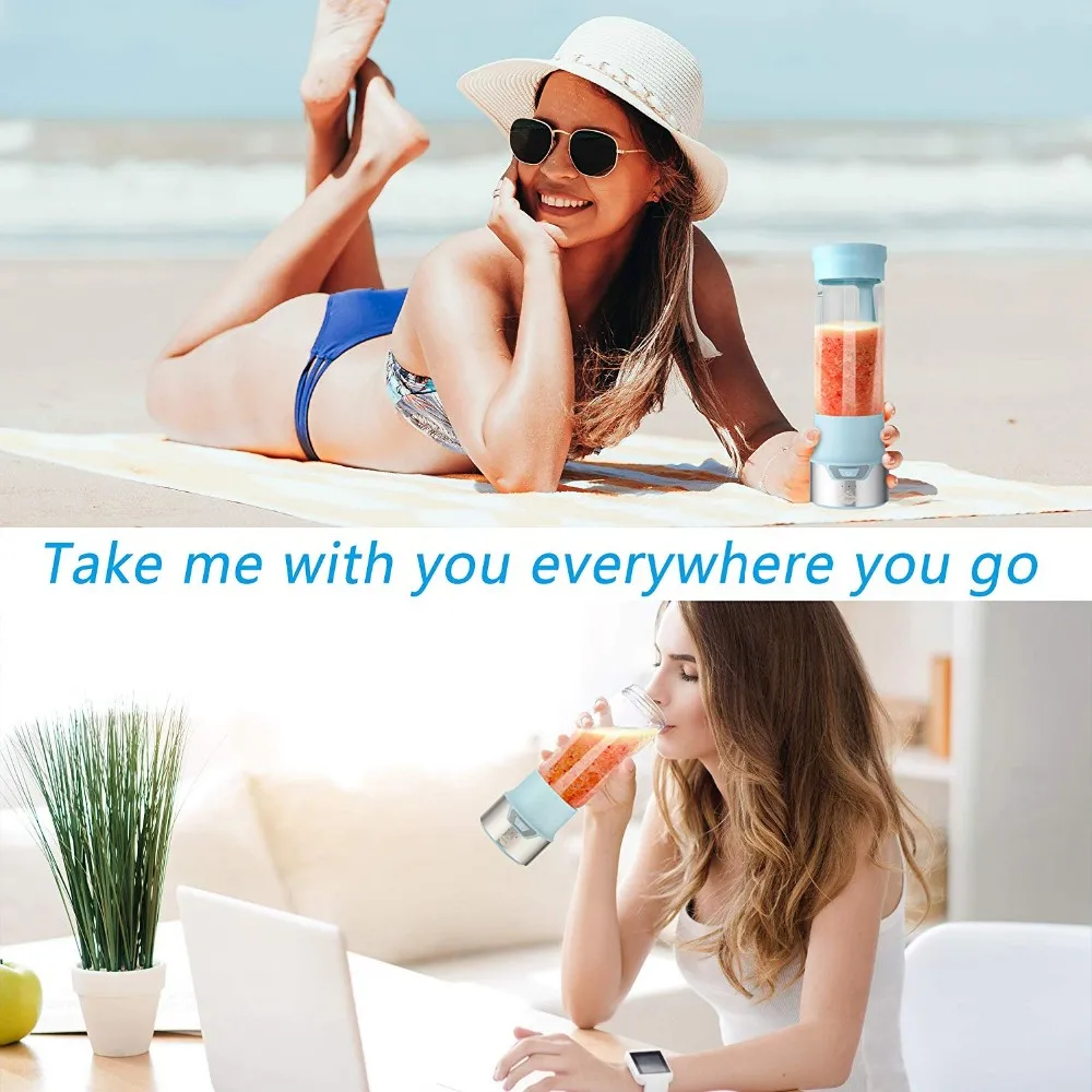 Personal Single Serve Powerful 12V Jet Motor ice crusher Smoothies Blend Bottle Portable Blender