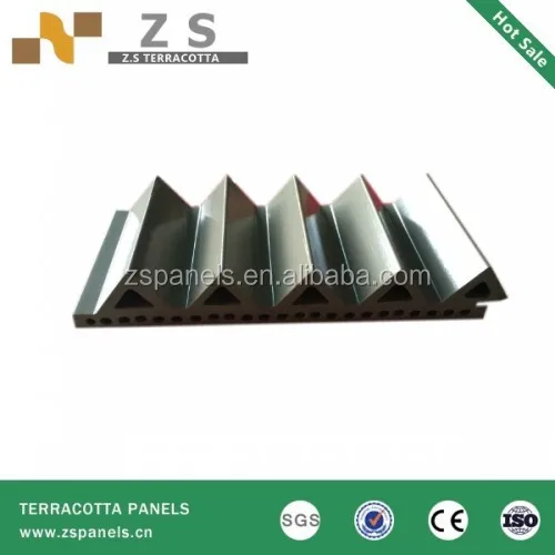 Clay facade terracotta panel, decorative wall terracotta panel, exterior wall terracotta
