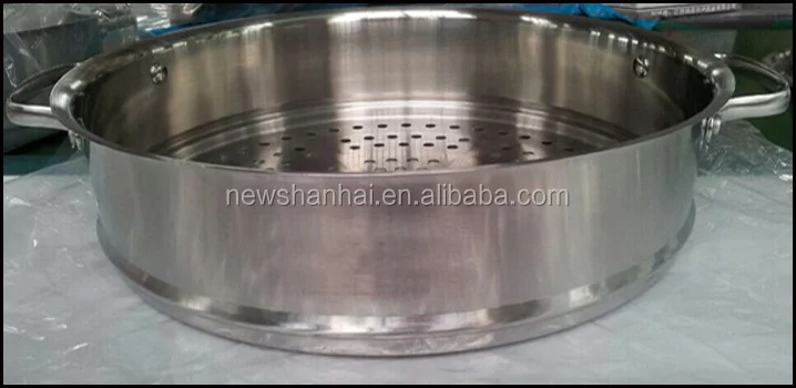 3 Ply stainless steel 304 wok with steamer induction cookware for Home Kitchen Cooking