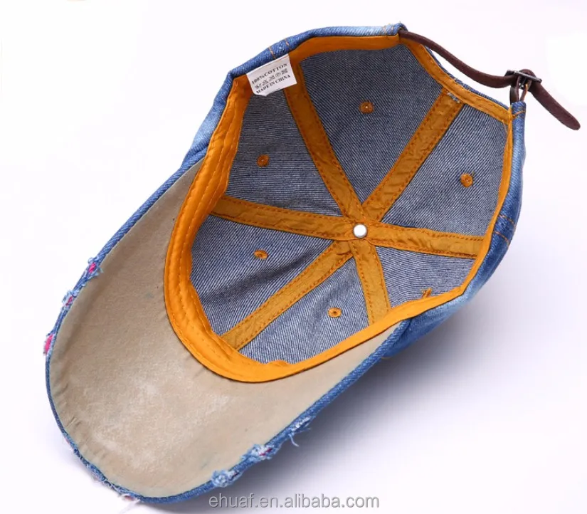 Бейсболка из джинсовой ткани