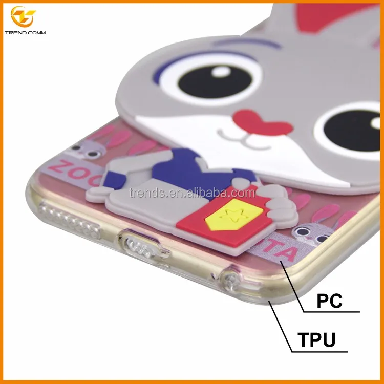 Bunny X Sticker PC + TPU Hard Back Case for iPhone 6 6s
