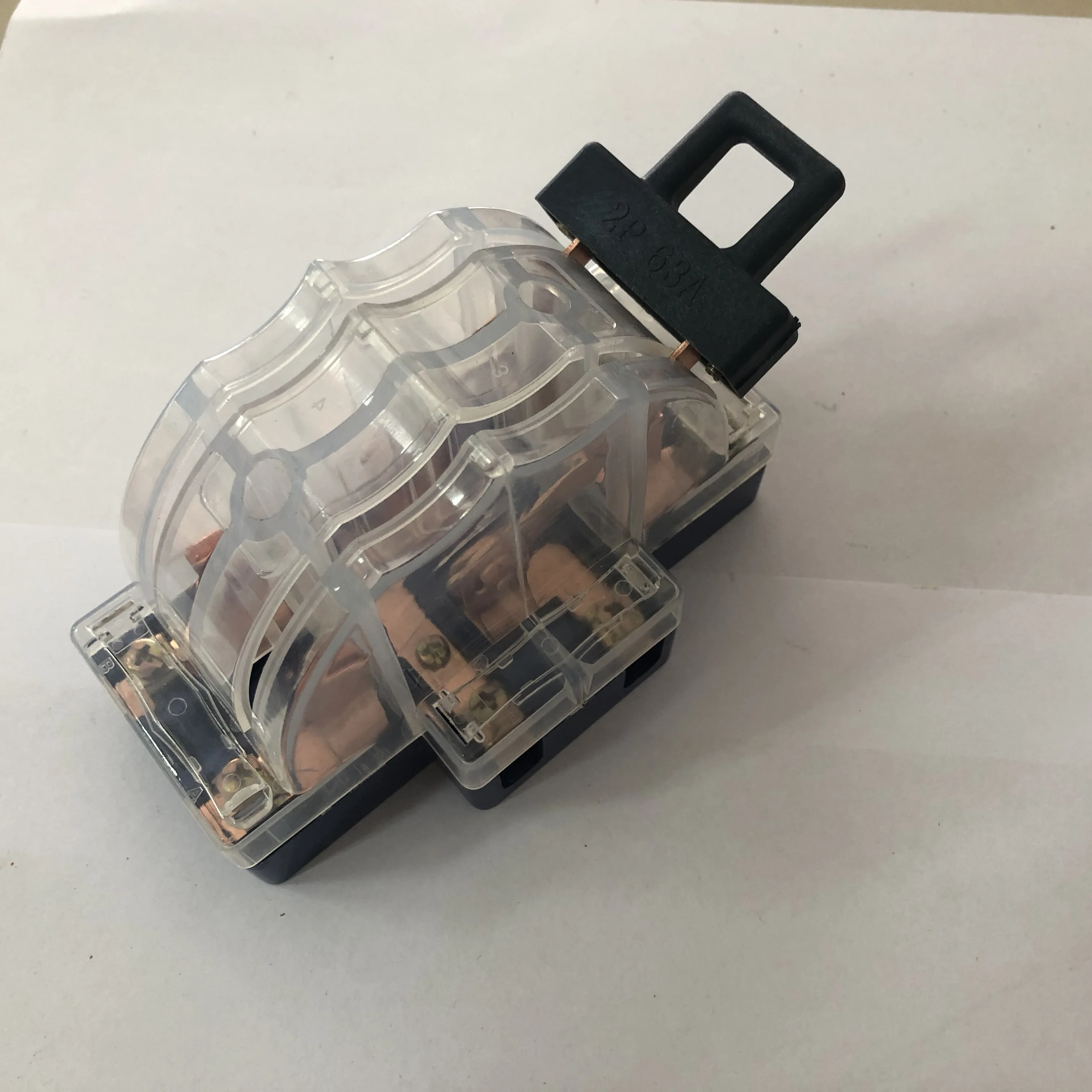 China Manufacturer BLUE Or WHITE TRANSPARENT WAVE 2P32A- 4p225A 380v  Double Pole Knife Switch Change Over knife switch