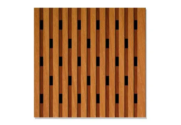 Wooden acoustic material for auditorium fireproof grooved wooden acoustic panel for church walls