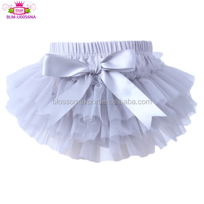 2019 Wholesale Newborn Baby Clothing Chiffon Infant Girl Tutu Bloomers Baby Culottes underwear ruffle bloomers with Bow