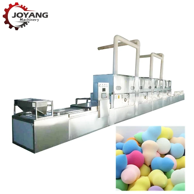 
12KW Tunnel Belt Type Make Up Sponge Microwave Dryer 