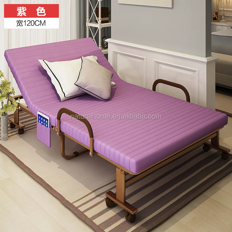 Cheap Price Single Metal Hospital Folding Bed With Soft Mattress High quality Steady Home Furniture