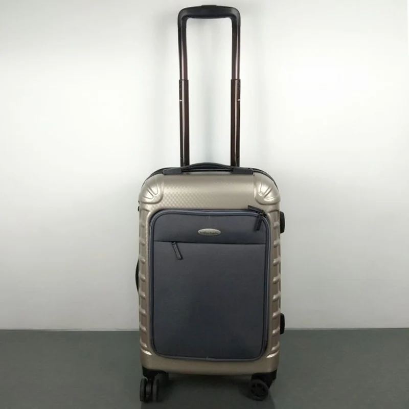 100% PC sky travel trolley luggage with front pocket GSP Indonesia factory