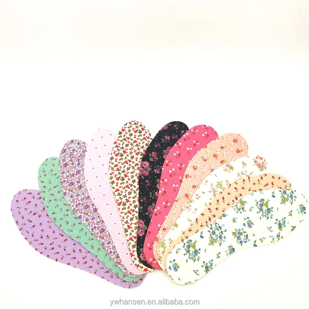 HS-Wholesale ultra soft & comfortable fits all unisex printing floral cotton & latex shoe insole