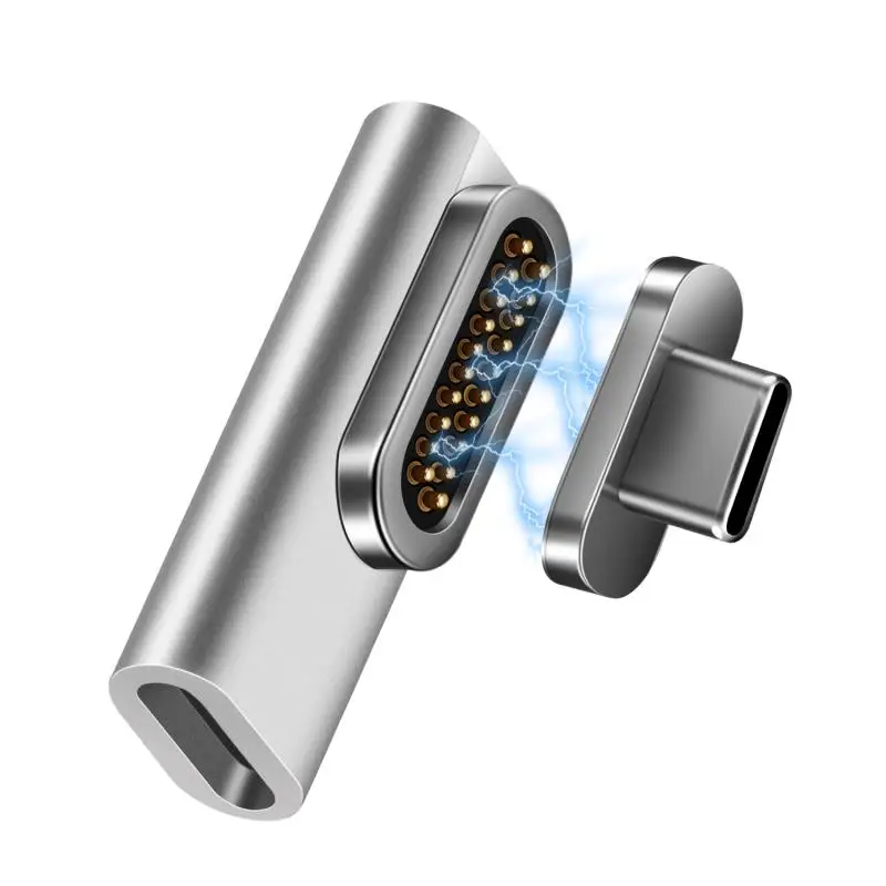 Magnetic USB C Adapter Type C Connector USB 3.1 PD Quick Charge Supports High Speed Data Transfer for MacBook