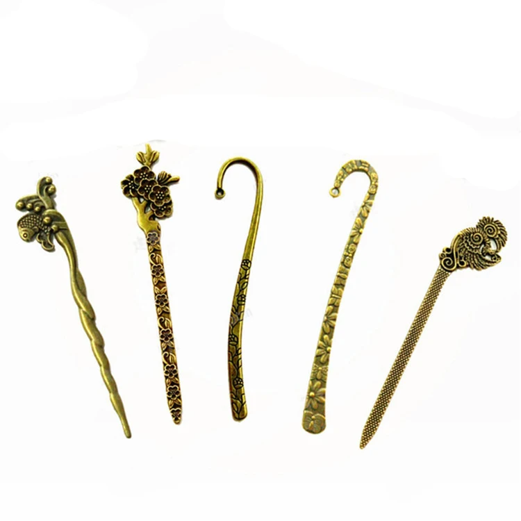 Manufacturer Custom Antique Bronze Keys Vintage Key shaped pendant DIY Pendant Bookmark Metal Charms Decorations