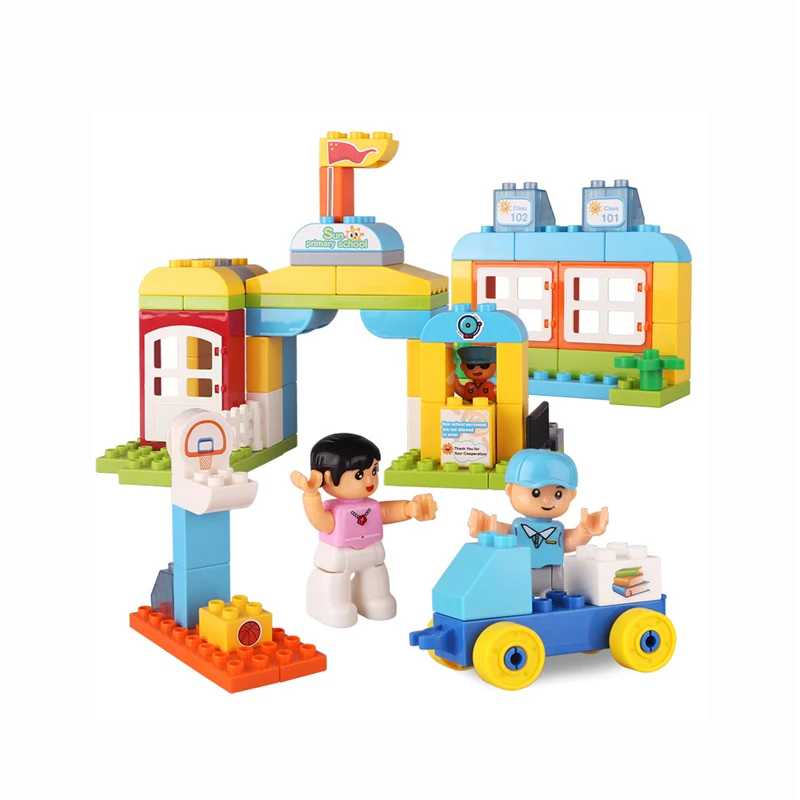 Big Building Block Set Toddler Educational Toy Classic Large Size Building Block Bricks Fun Shapes Compatible Bulk Brick Set