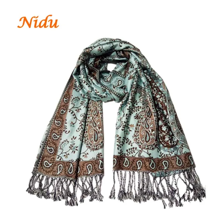 100% viscose scarf fashion paisley shawls hangzhou factory