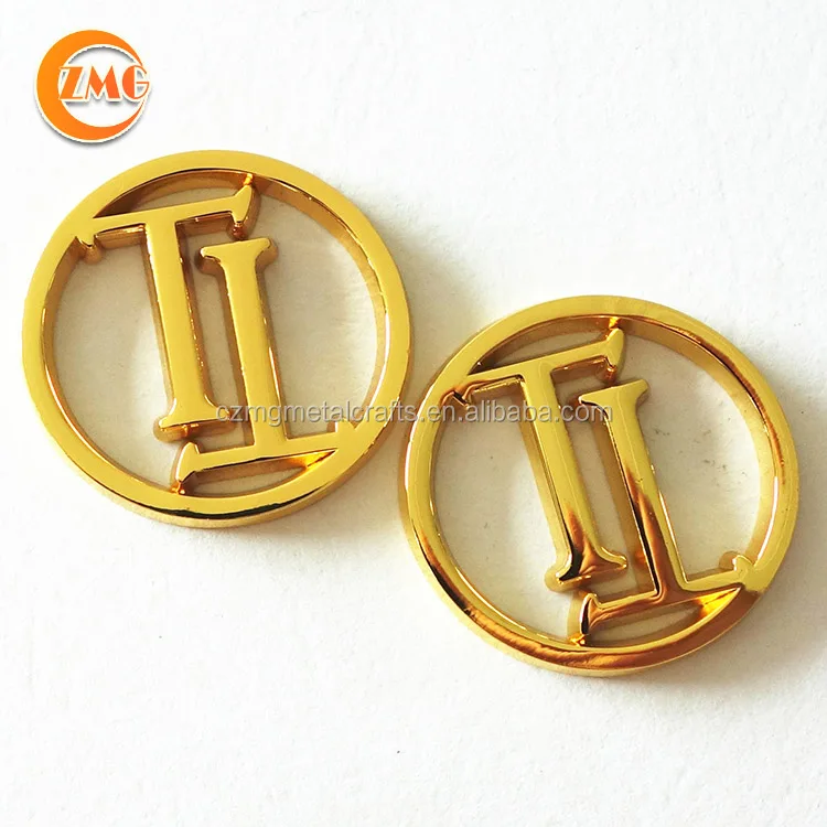 wholesale high quality custom metal labels and tags for handbags
