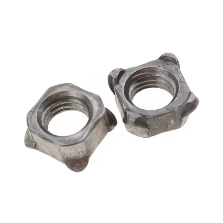 
Steel Square Weld Nuts M6 Threads Standard DIN 928 