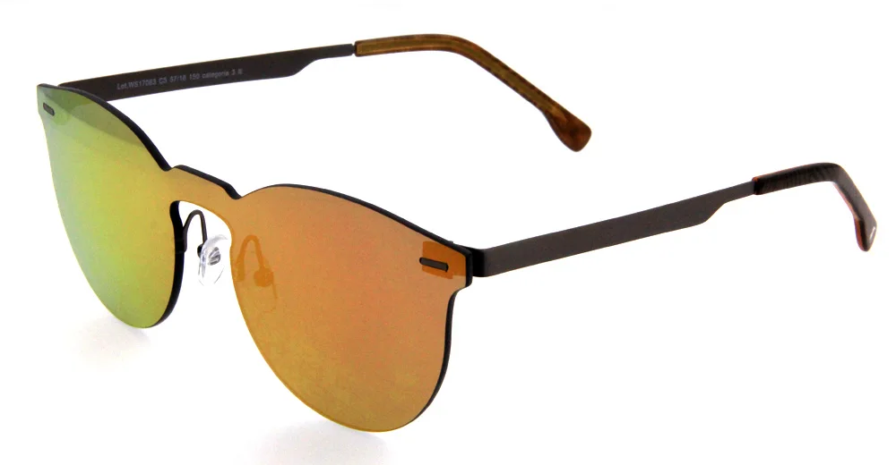 New Trends Custom Mirror Aviation Fashionable Sun glasses for Women Mirror Lens Fashion Sunglasses