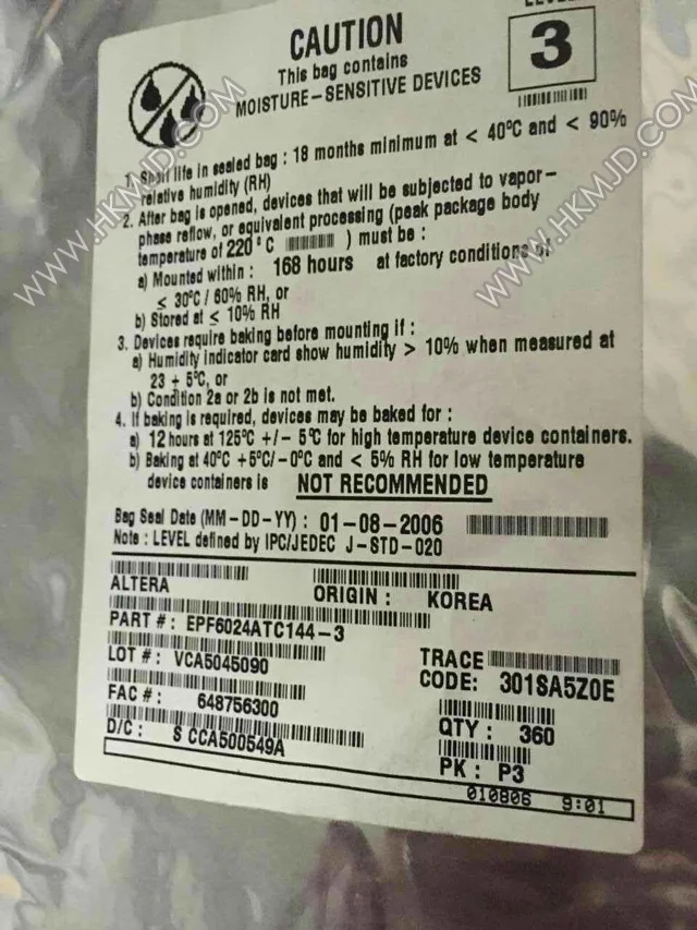 EPF6024 EPF6024ATC144-3 ППВМ (программируемая пользователем вентильная матрица)