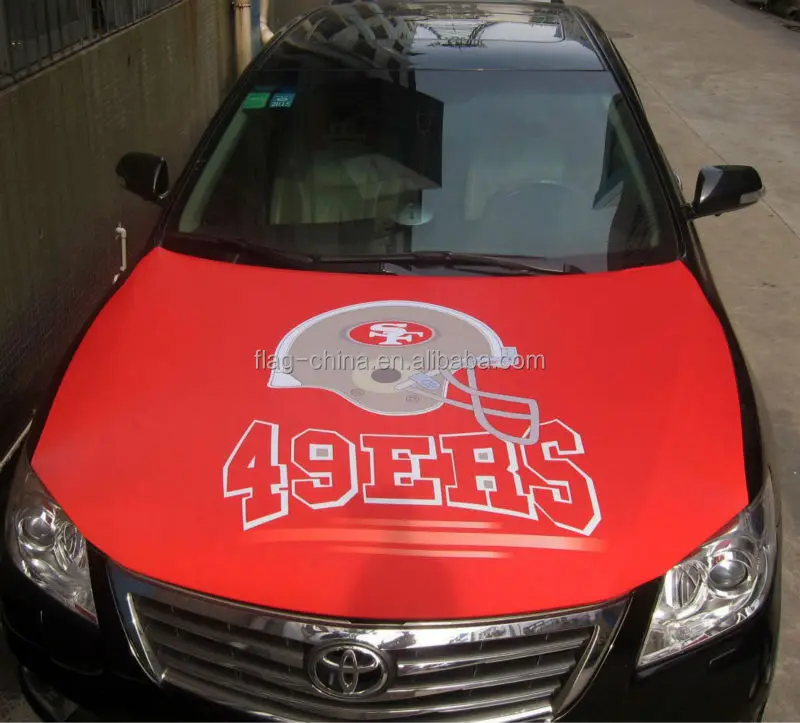 Cheap Custom Made Car Engine Hood Cover Car Flags