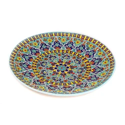 Turkish style hand painted flower decorative ceramic plate