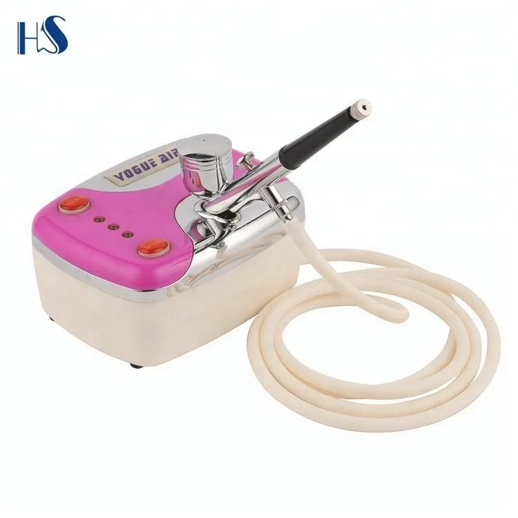 HS08-3AC-SK Black Mini Airbrush Compressor Kit For Cake Decorating And Baking Hobby