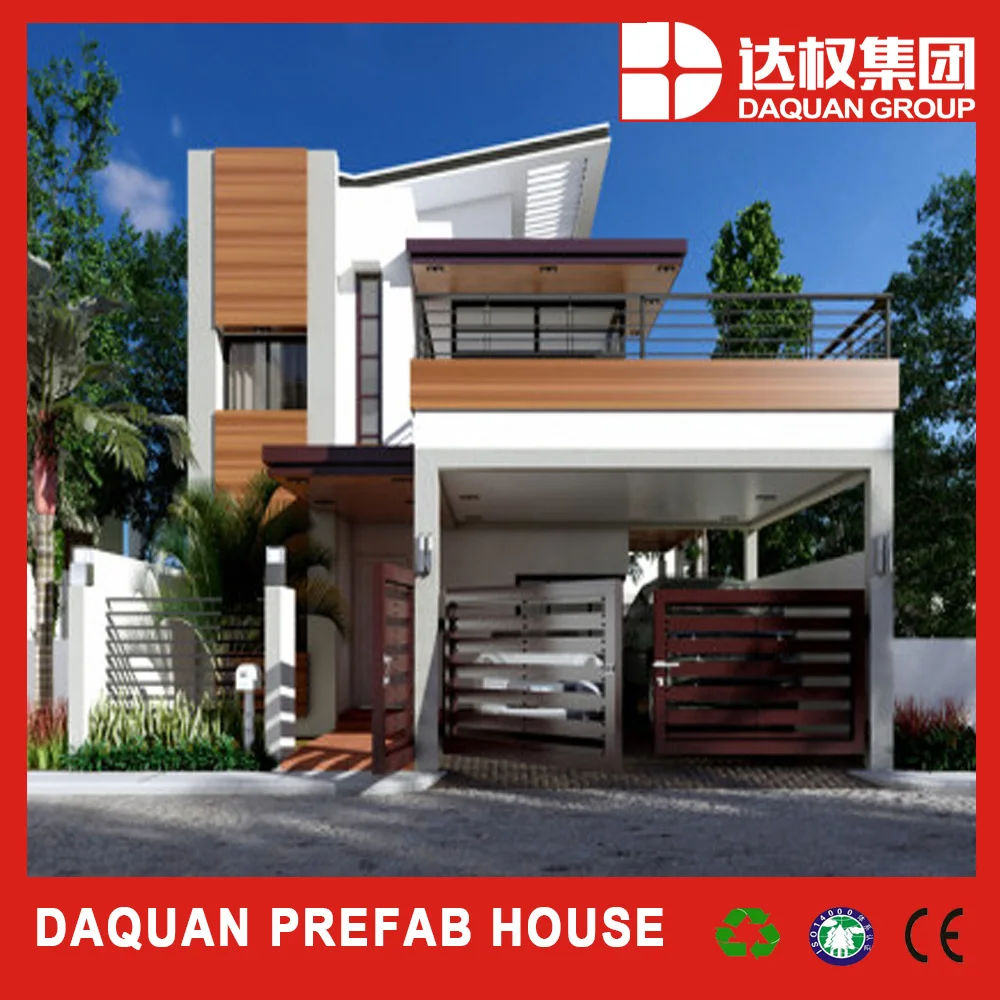 Daquan 2 storey pre-made house sandwich panel prefab house/villa/hotel