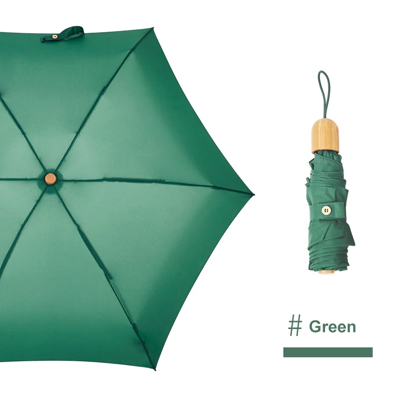 
100% RPET Canopy Umbrella Custom Mini Five Small Pocket High Quality Folding Umbrella Lightweight Mini 