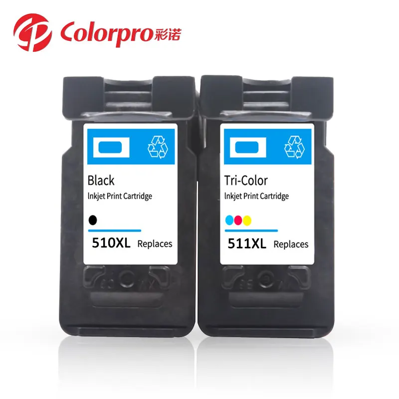 Colorpro Remanufactured Ink Cartridge PG 510 CL 511 Ink Cartridges for Pixma iP2700/2702 Printers 510XL 511XL