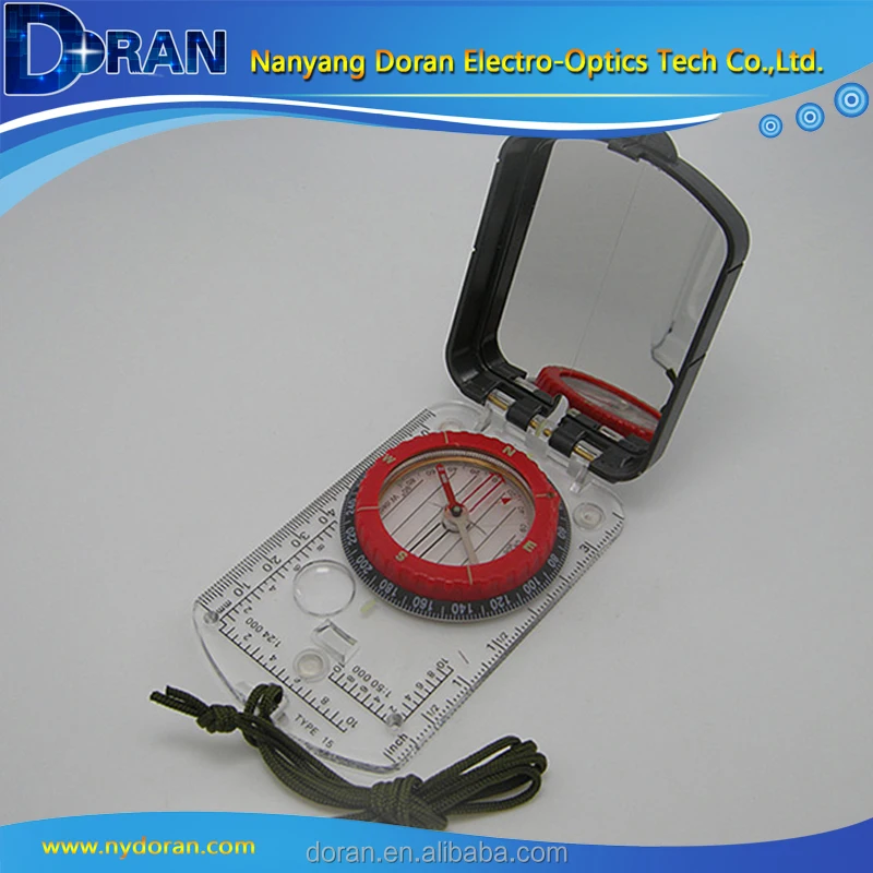 Outdoor Folded Hiking Compass With Protector Map Measure Compass