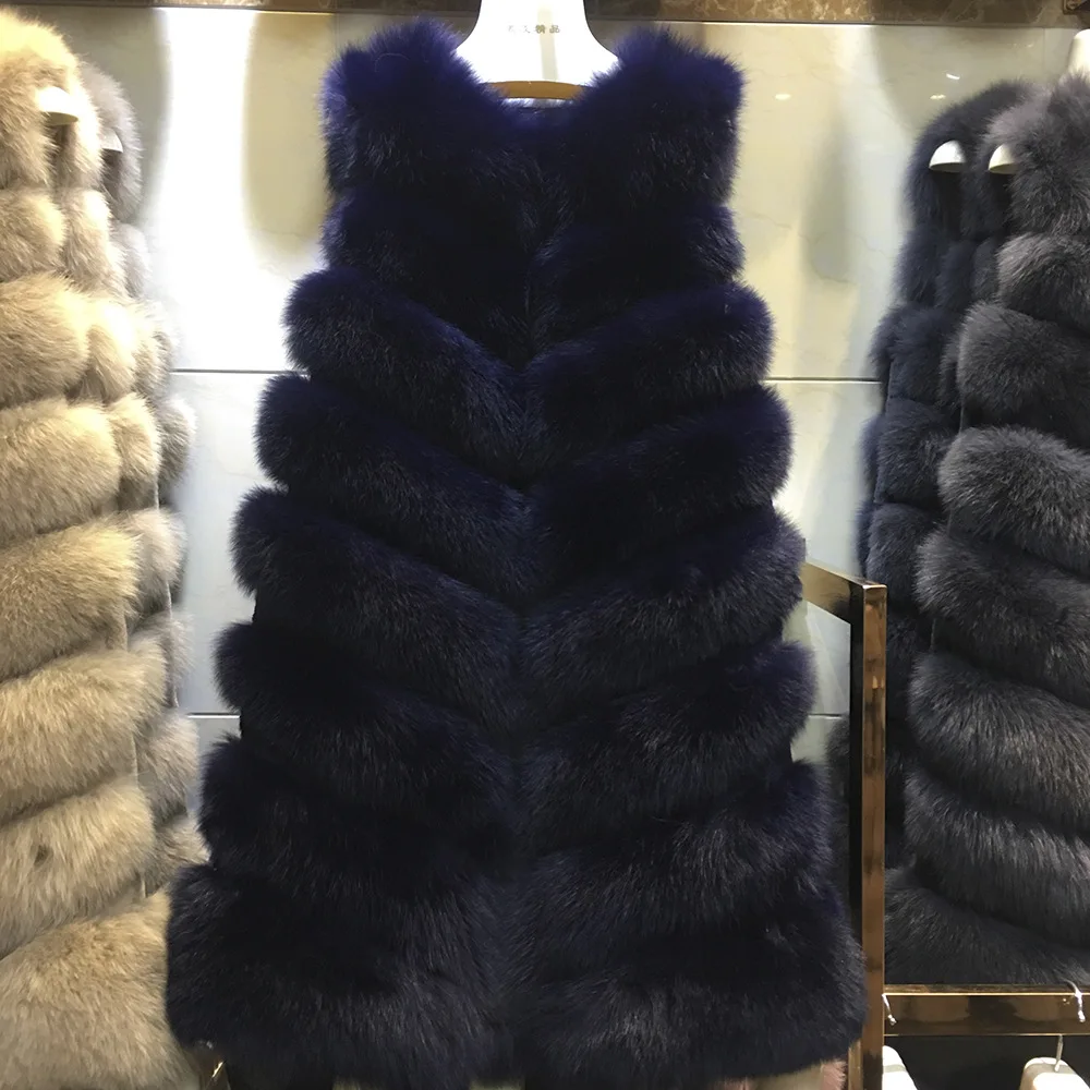 
Wholesale Fashion High-end Long fur vest 2017 new imported leather eight fox fur vest jacket 