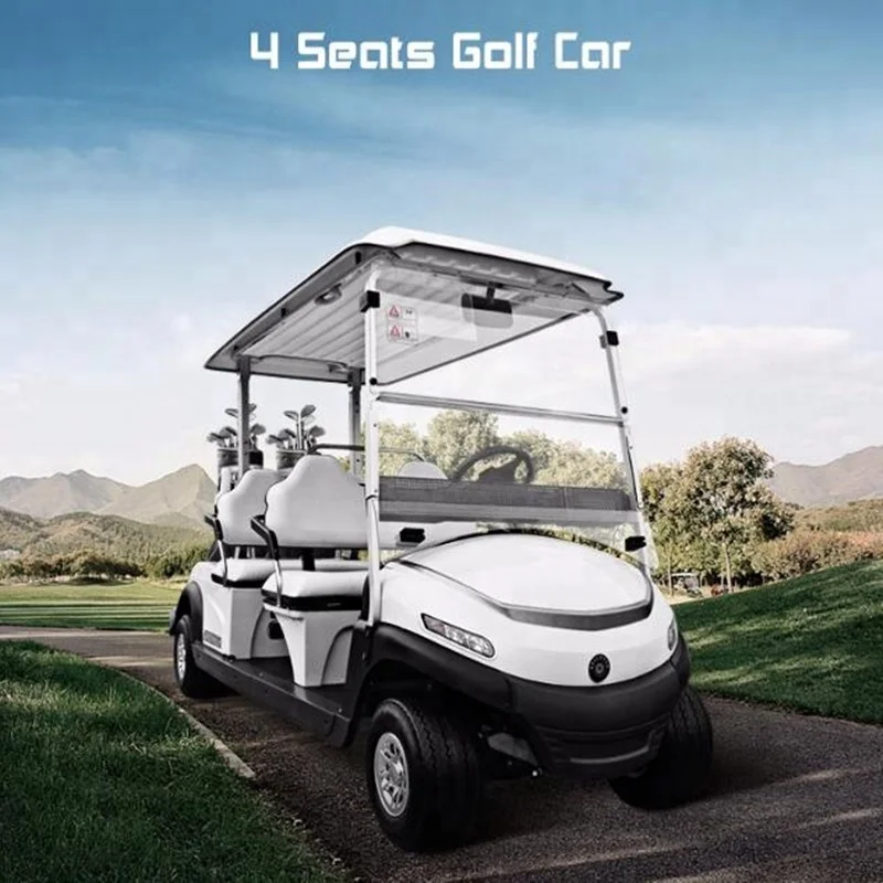 Good quality 4 seats battery golf car with Aluminium frame Curtis controller Trojan battery