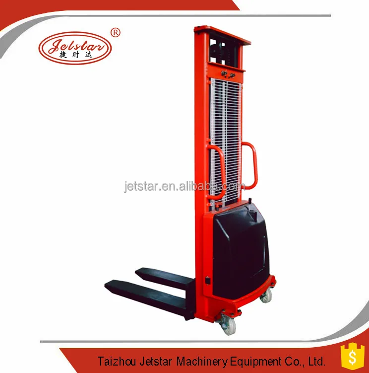 Semi Electric Pallet Stacker with Straddle Leg